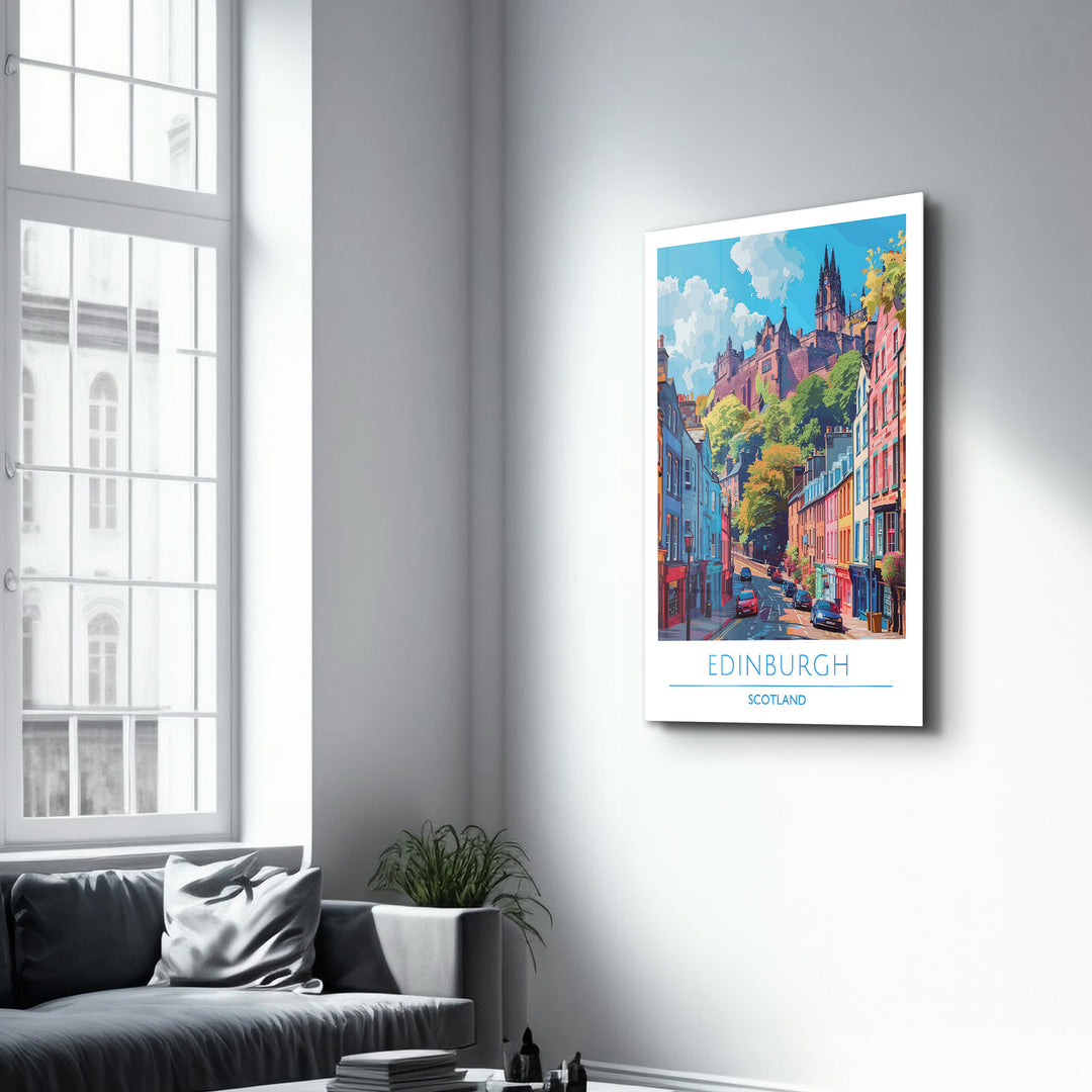 Edinburgh Scotland-Travel Posters | Glass Wall Art