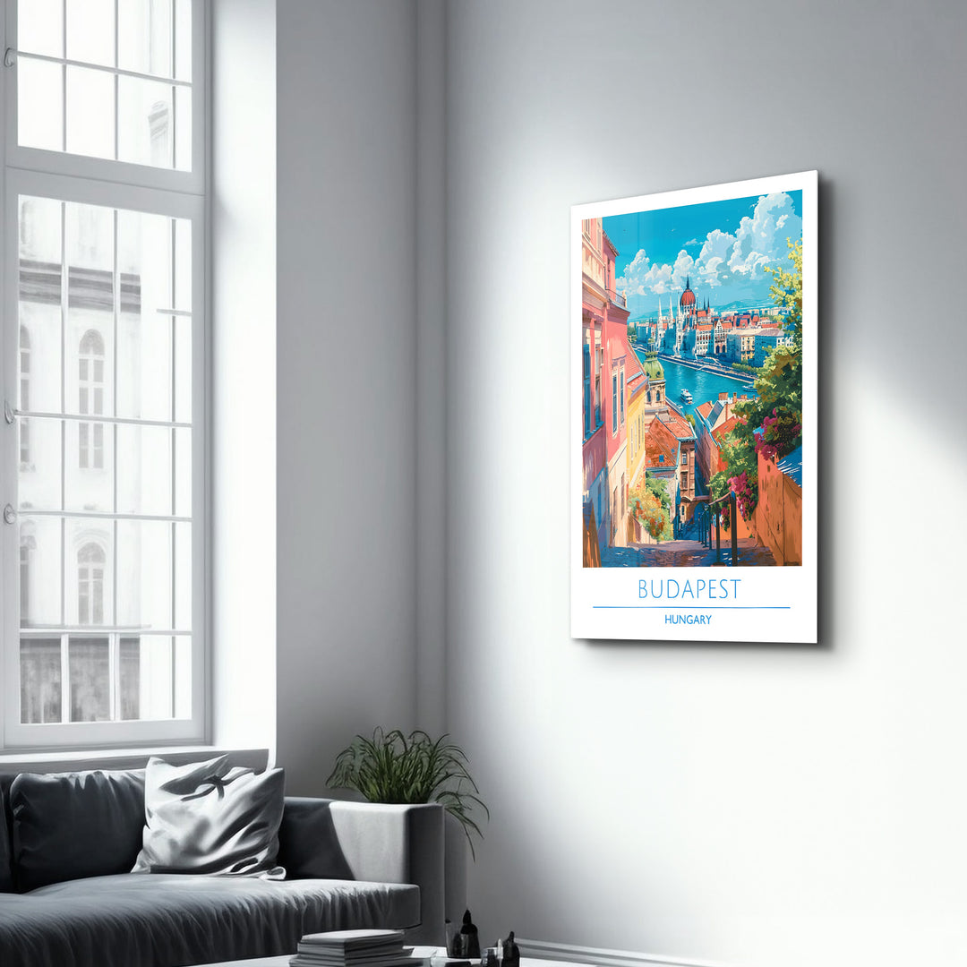 Budapest Hungary-Travel Posters | Glass Wall Art