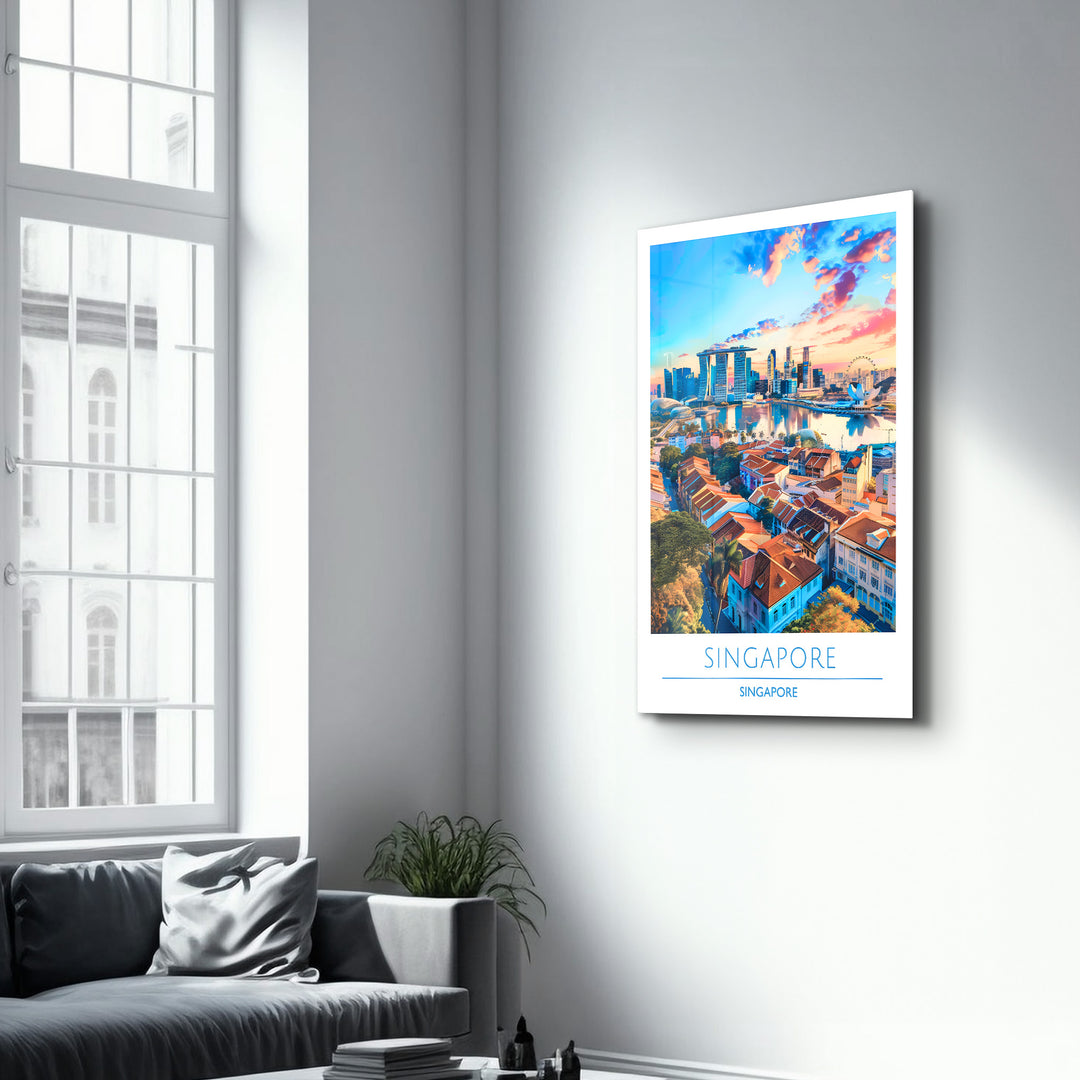 Singapore Singapore-Travel Posters | Glass Wall Art