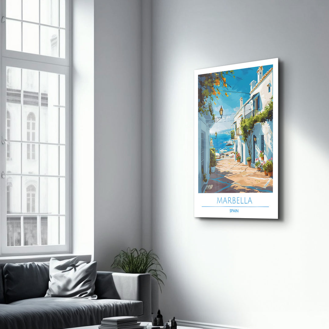 Marbella Spain-Travel Posters | Glass Wall Art