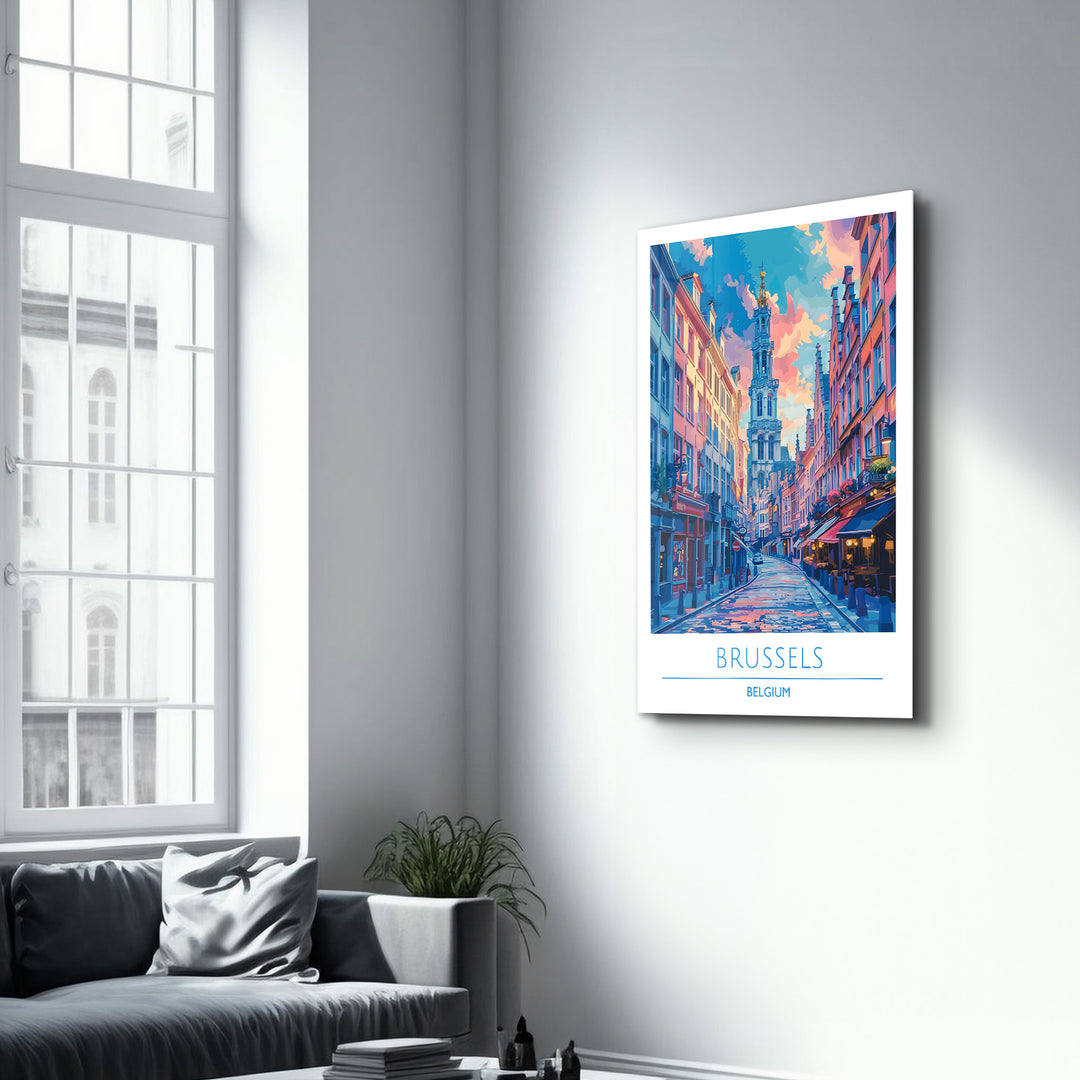 Brussels Belgium-Travel Posters | Glass Wall Art