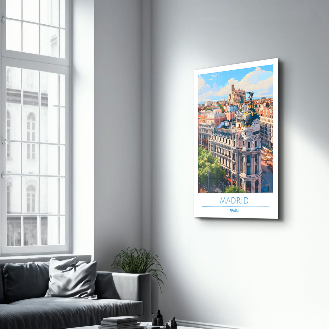 Madrid Spain-Travel Posters | Glass Wall Art