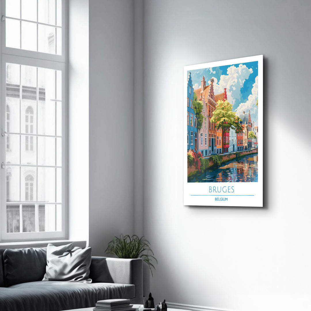 Bruges Belgium-Travel Posters | Glass Wall Art