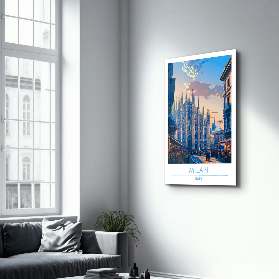 Milan Italy-Travel Posters | Glass Wall Art