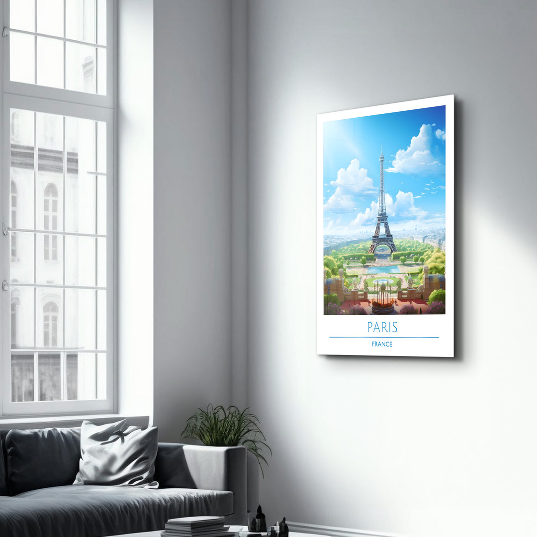 Paris France-Travel Posters | Glass Wall Art