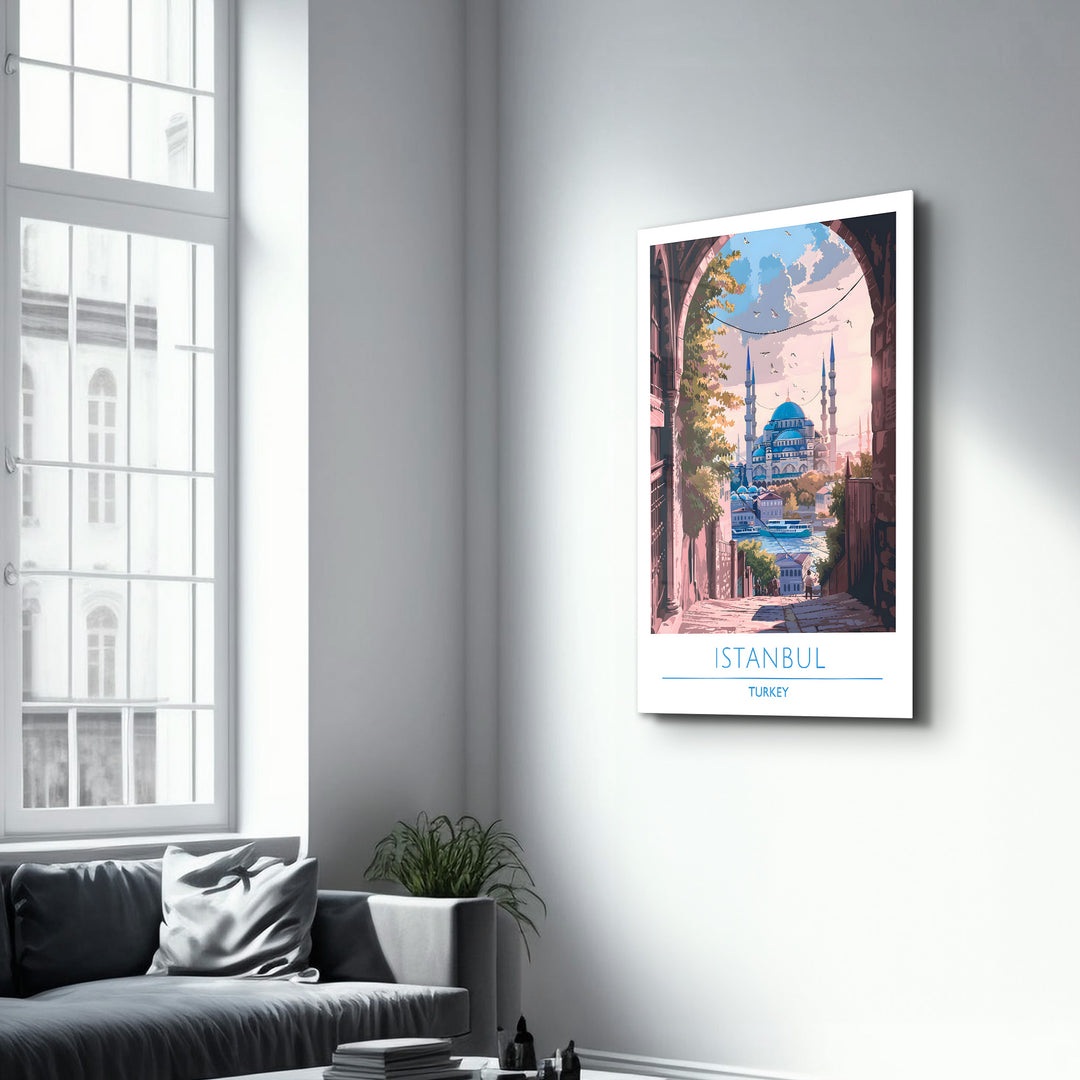 Istanbul Turkey-Travel Posters | Glass Wall Art