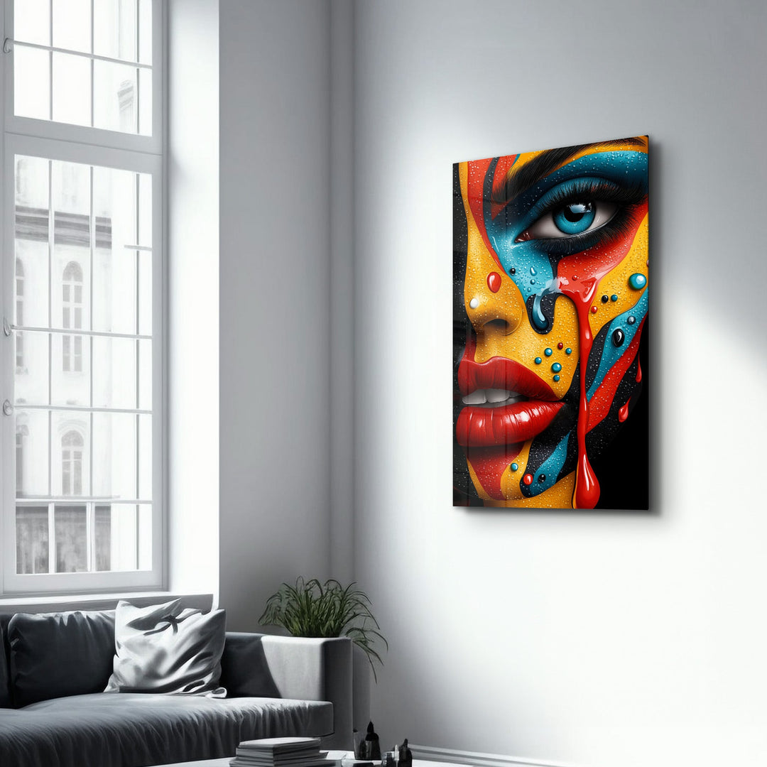 Paint Cry | Glass Wall Art