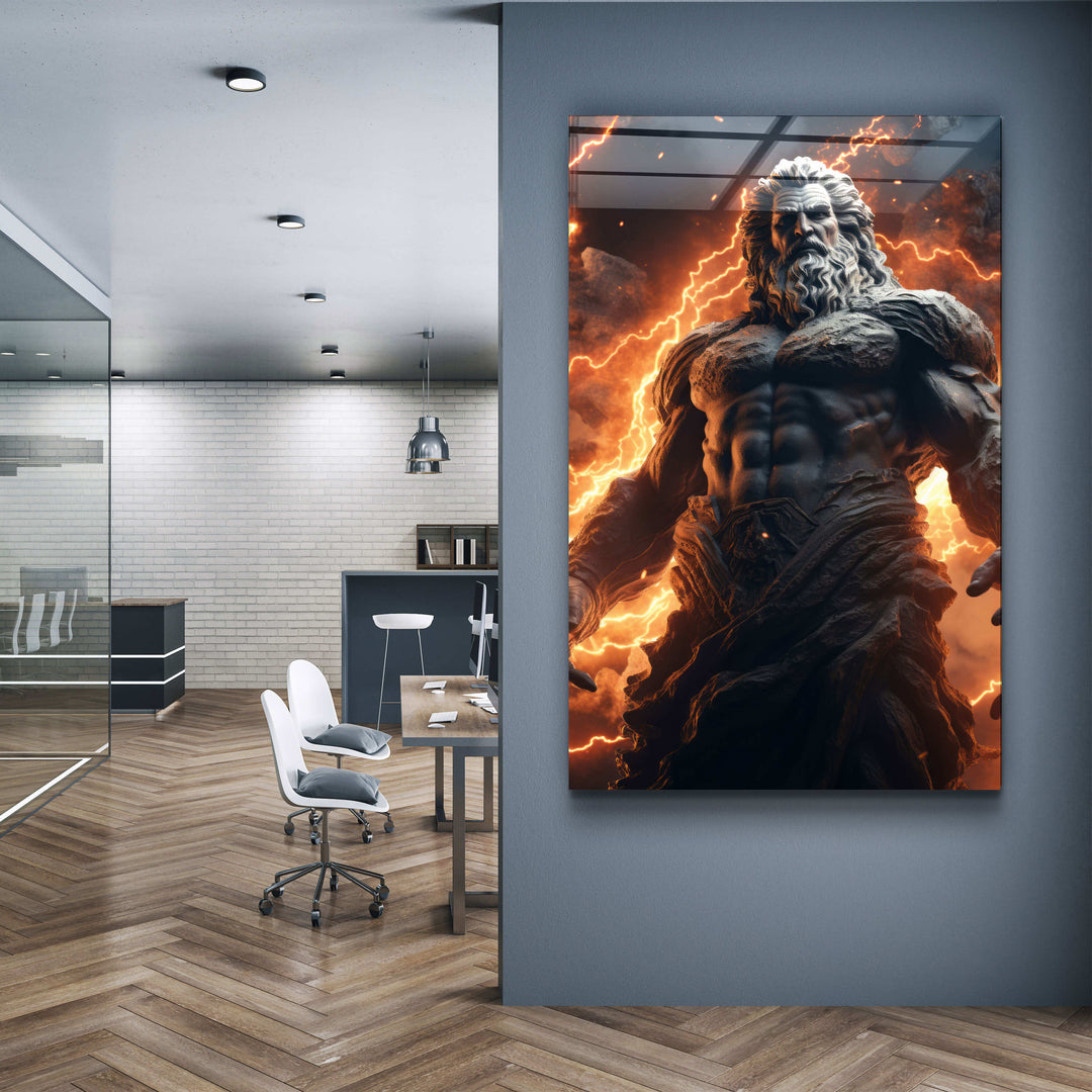 ・"Zeus' Fire"・Designers Collection Glass Wall Art