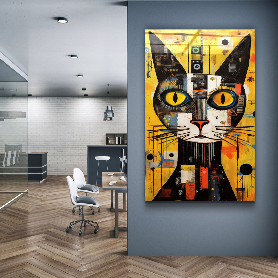 ・"Egyptian Cat・Designers Collection Glass Wall Art