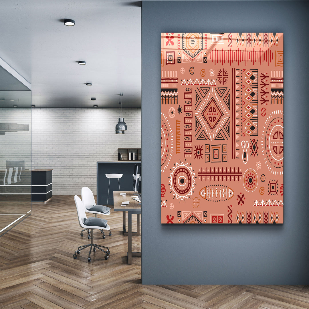 ."Scandinavian Egyptian Mix - Terra". Zodiac Glass Wall Art