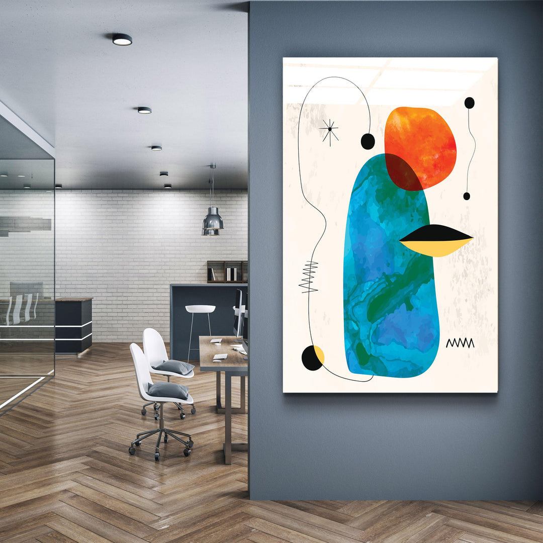 ・"Colorful Modern Shapes 1"・Glass Wall Art - ArtDesigna Glass Printing Wall Art