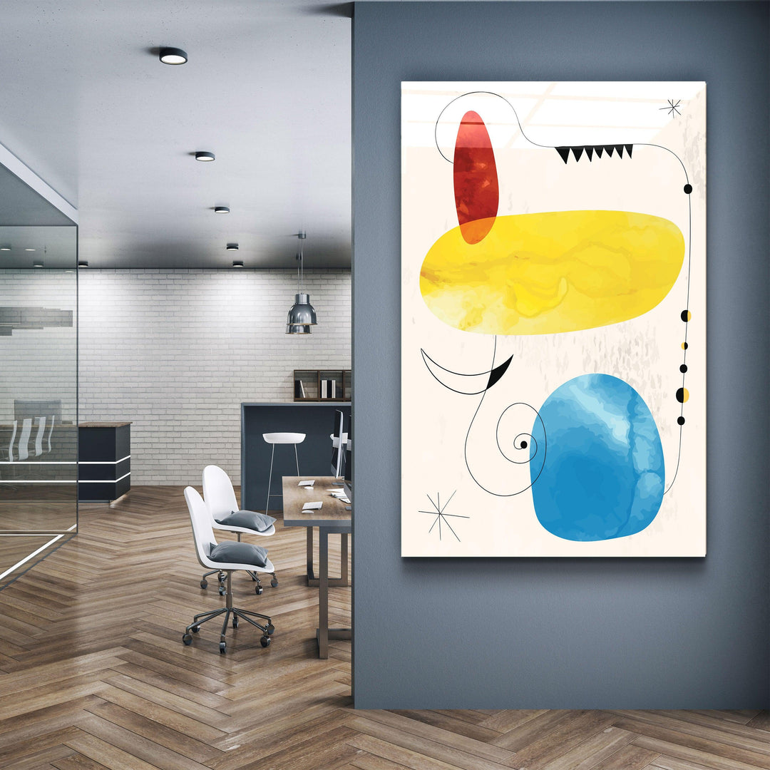 ・"Colorful Modern Shapes 2"・Glass Wall Art - ArtDesigna Glass Printing Wall Art