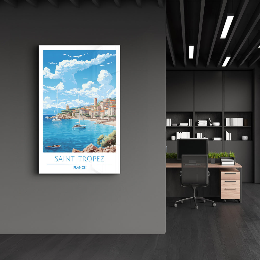 Saint-Tropez France-Travel Posters | Glass Wall Art