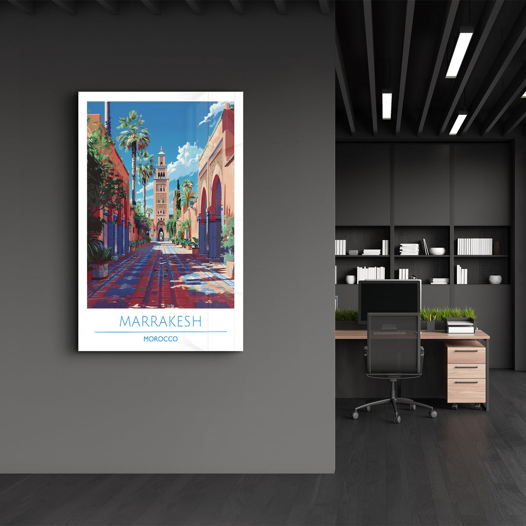 Marrakesh Morocco-Travel Posters | Glass Wall Art