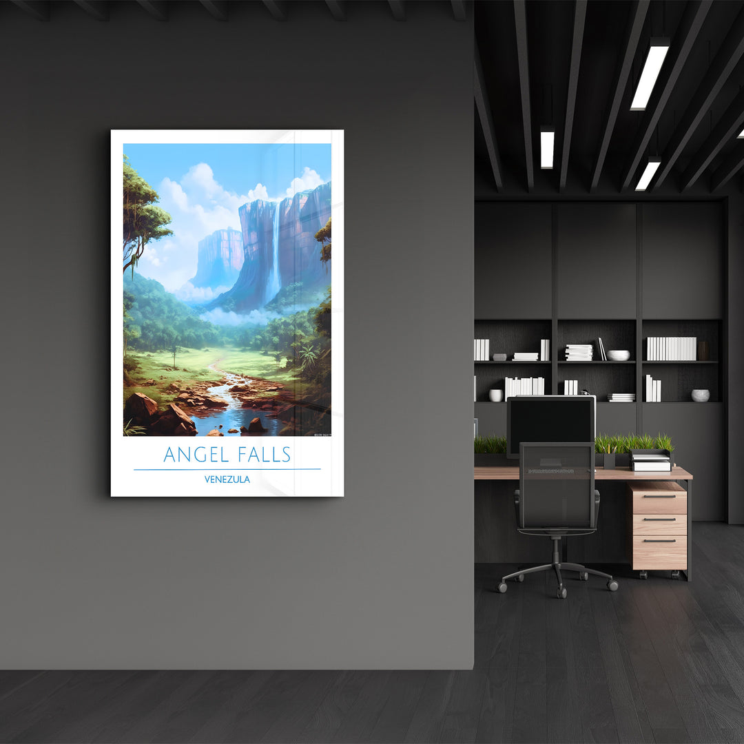 Angel Falls Venezula-Travel Posters | Glass Wall Art