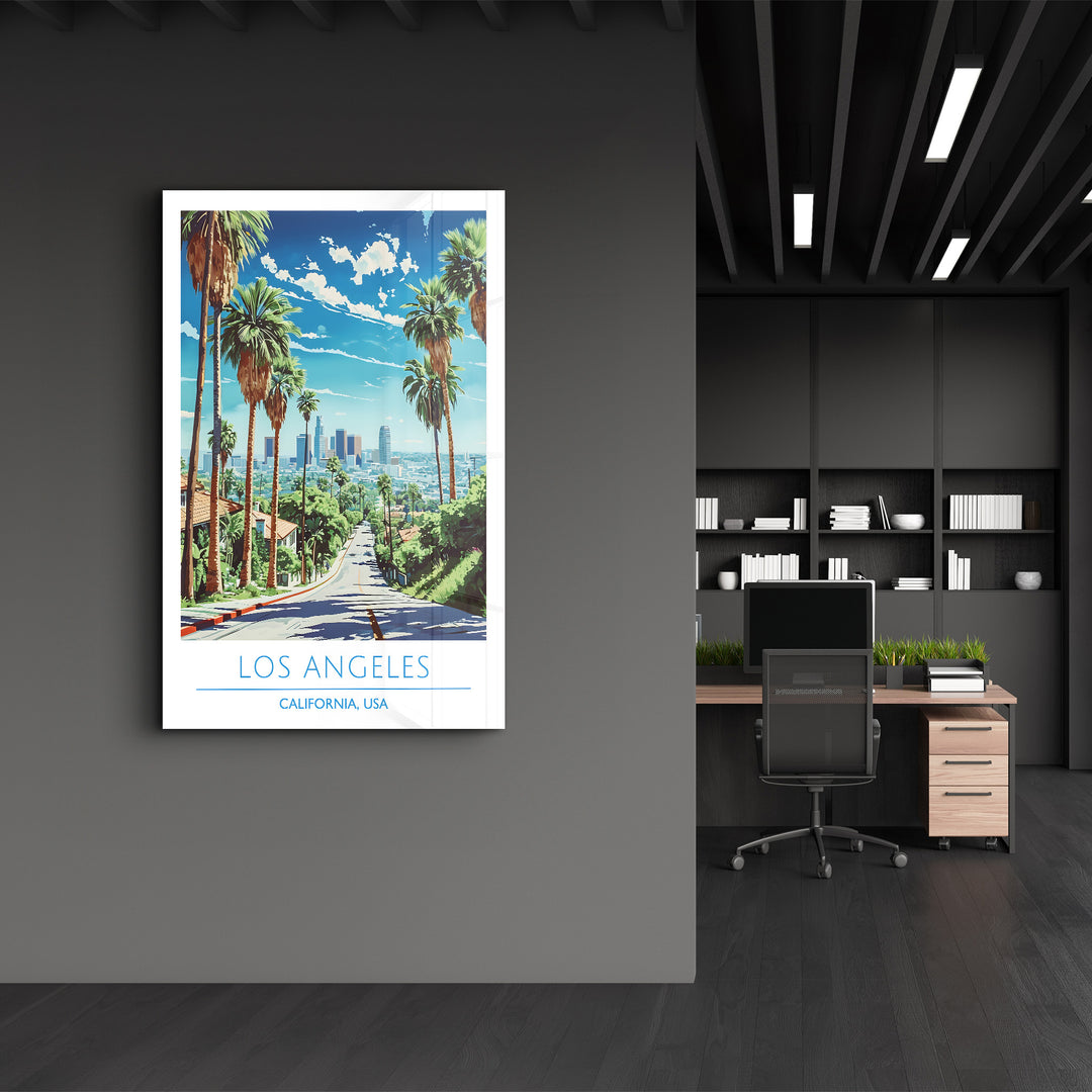 Los Angeles-California USA-Travel Posters | Glass Wall Art