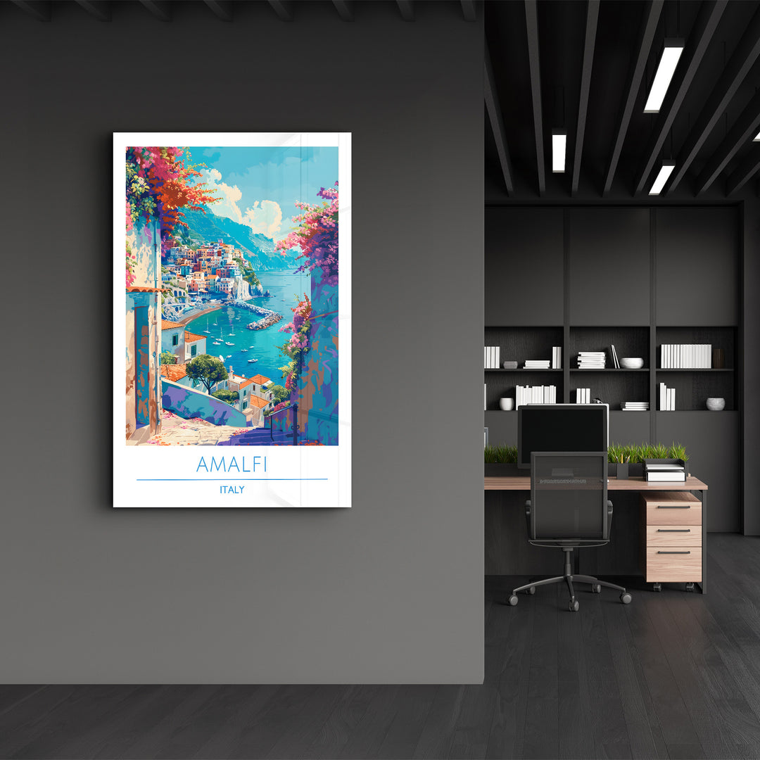 Amalfi Italy-Travel Posters | Glass Wall Art