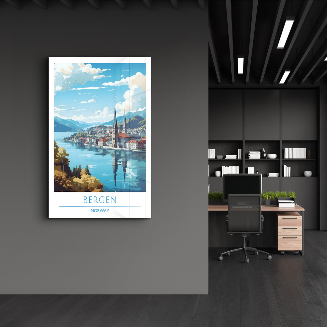 Bergen Norway-Travel Posters | Glass Wall Art