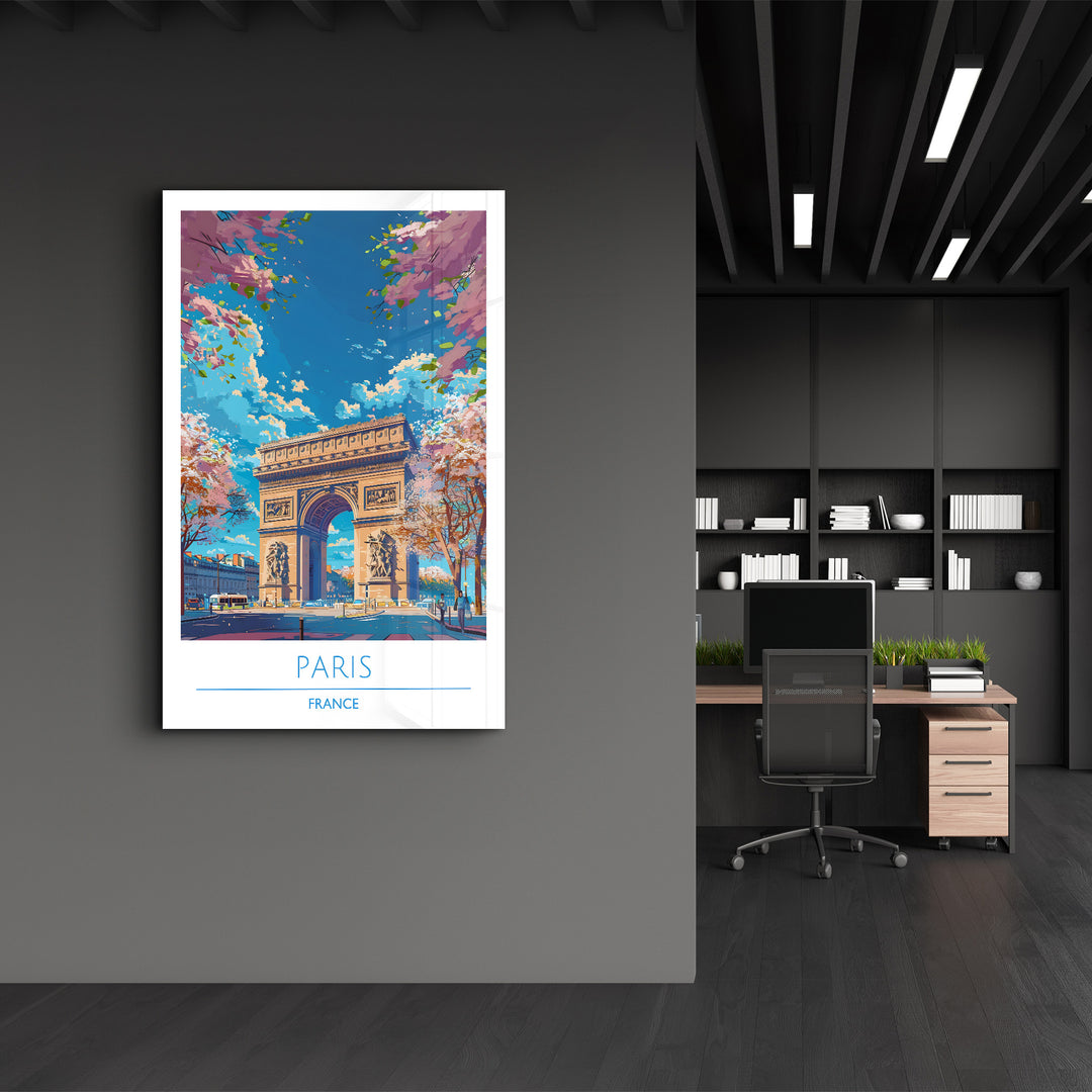 Paris France-Travel Posters | Glass Wall Art