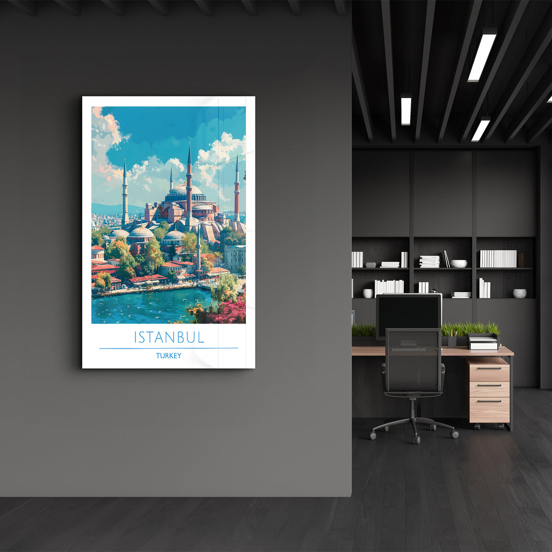 Istanbul Turkey-Travel Posters | Glass Wall Art