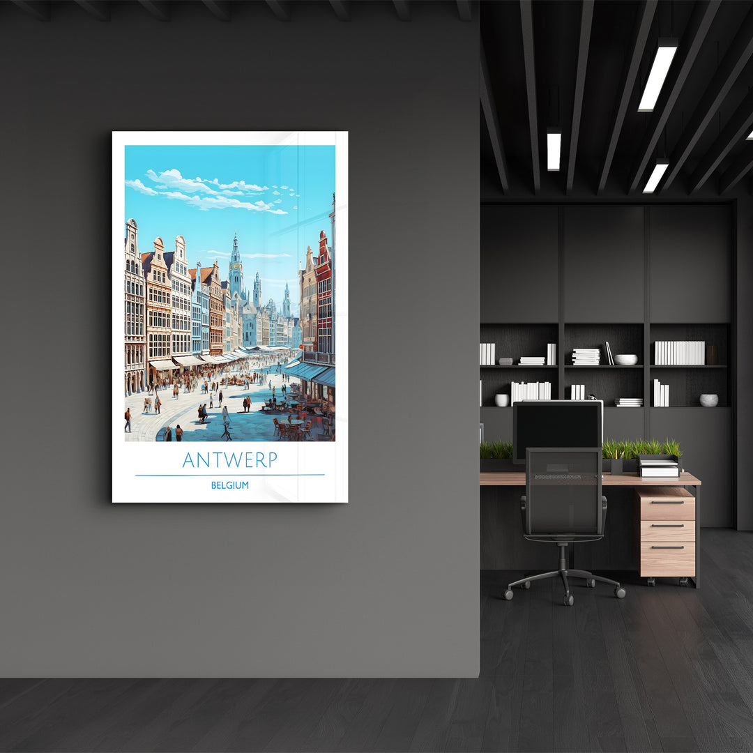 Antwerp Belgium-Travel Posters | Glass Wall Art