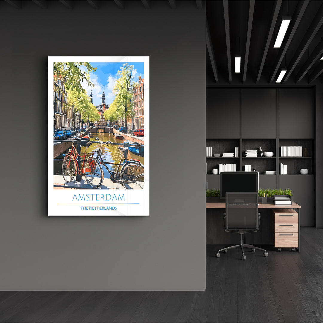 Amsterdam The Netherland-Travel Posters | Glass Wall Art