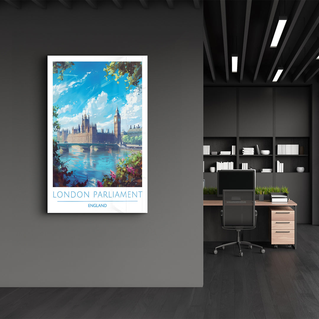 London Parliament England-Travel Posters | Glass Wall Art