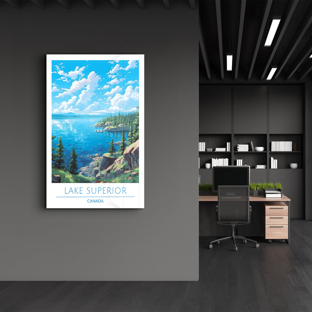 Lake Superior Canada-Travel Posters | Glass Wall Art