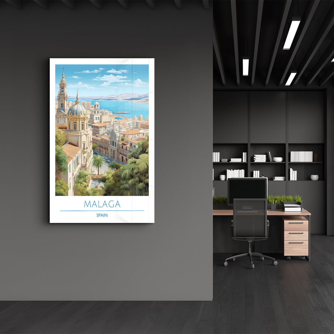 Malaga Spain-Travel Posters | Glass Wall Art