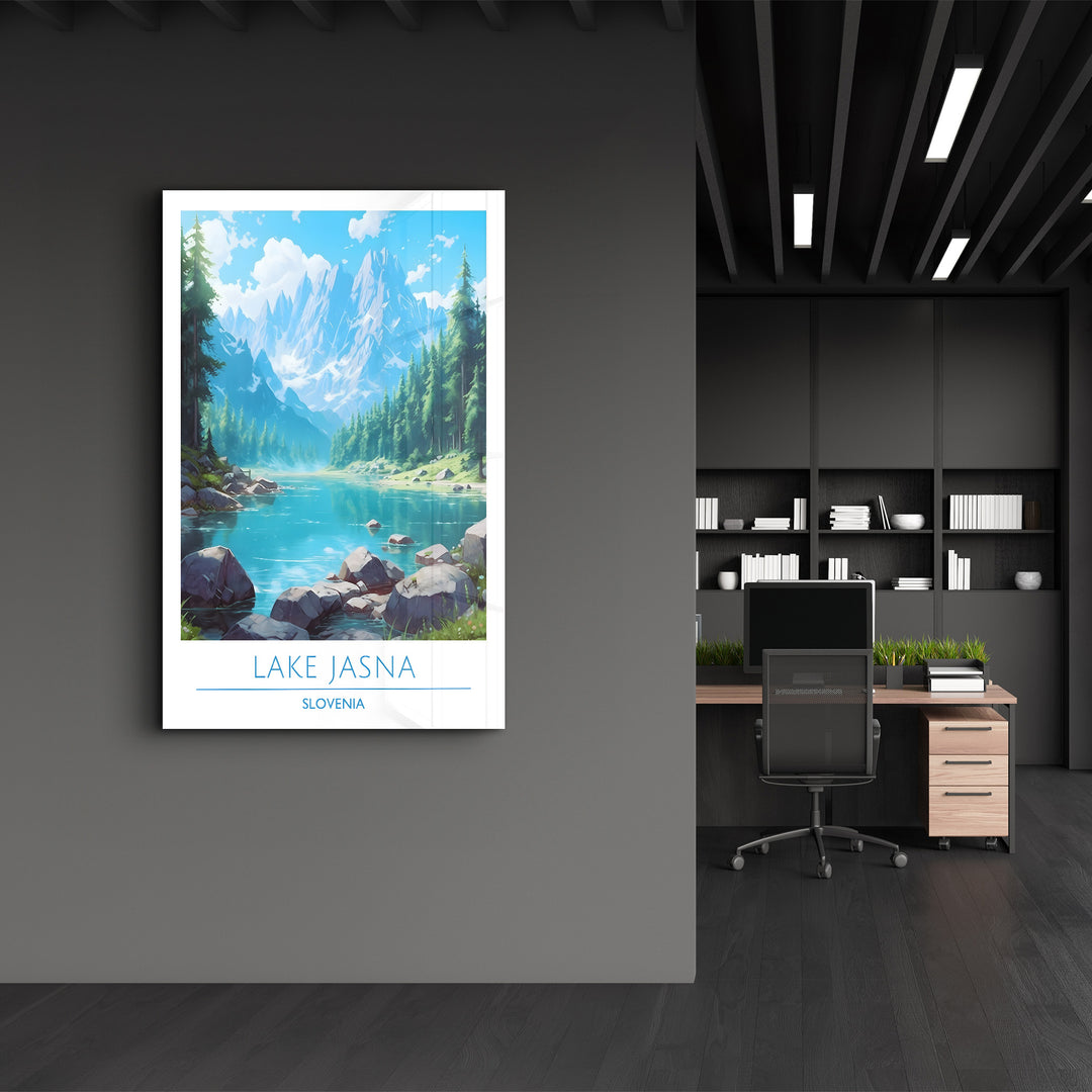 Lake Jasna Slovenia-Travel Posters | Glass Wall Art