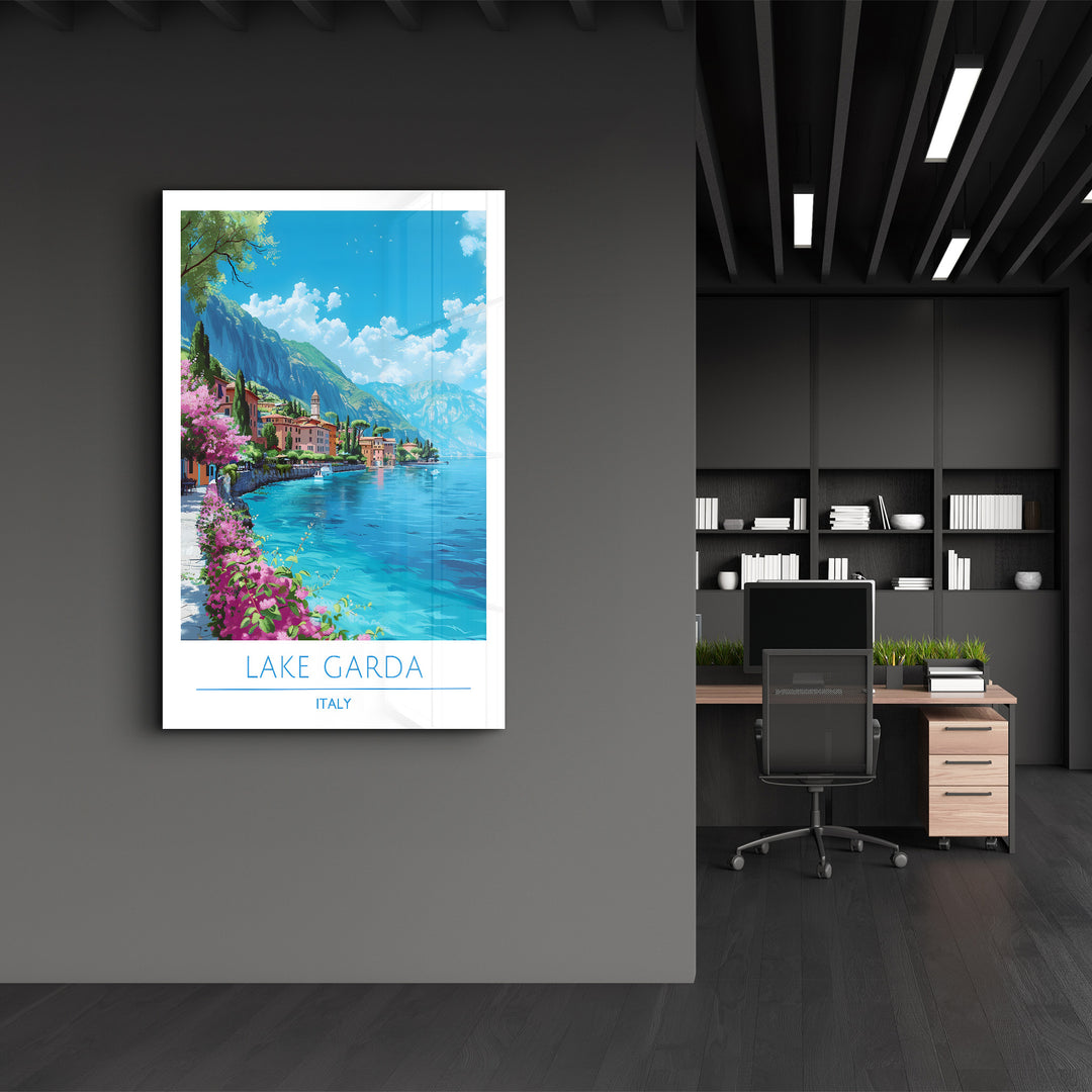 Lake Garda Italy-Travel Posters | Glass Wall Art