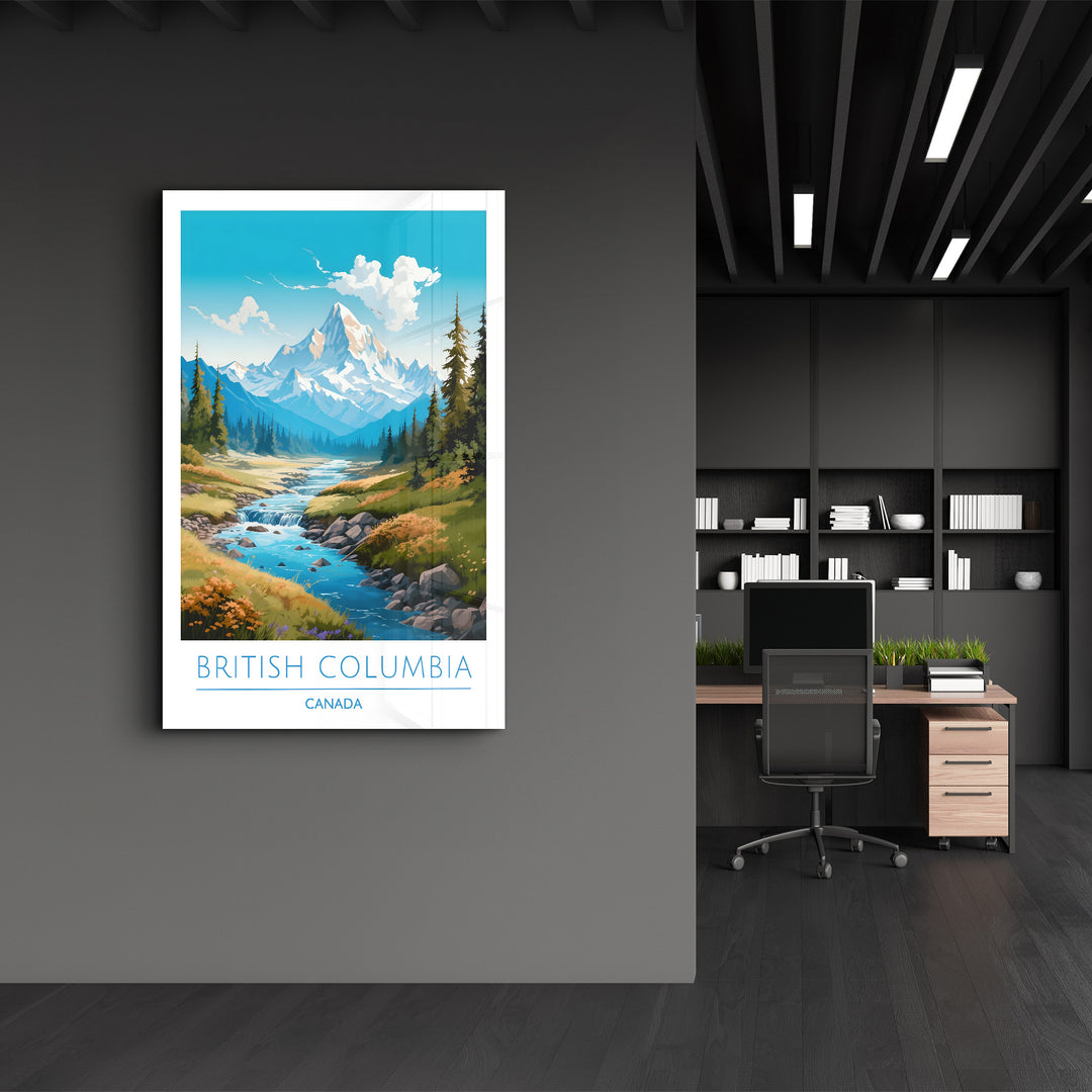 British Columbia Canada-Travel Posters | Glass Wall Art