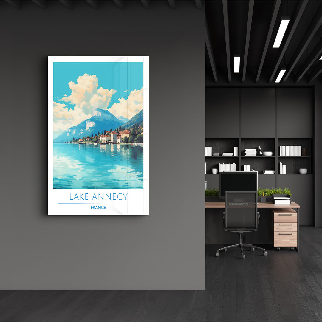 Lake Annecy France-Travel Posters | Glass Wall Art