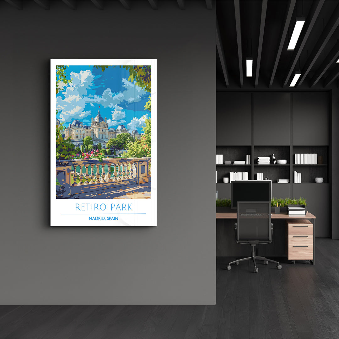 Retiro Park-Madrid Spain-Travel Posters | Glass Wall Art