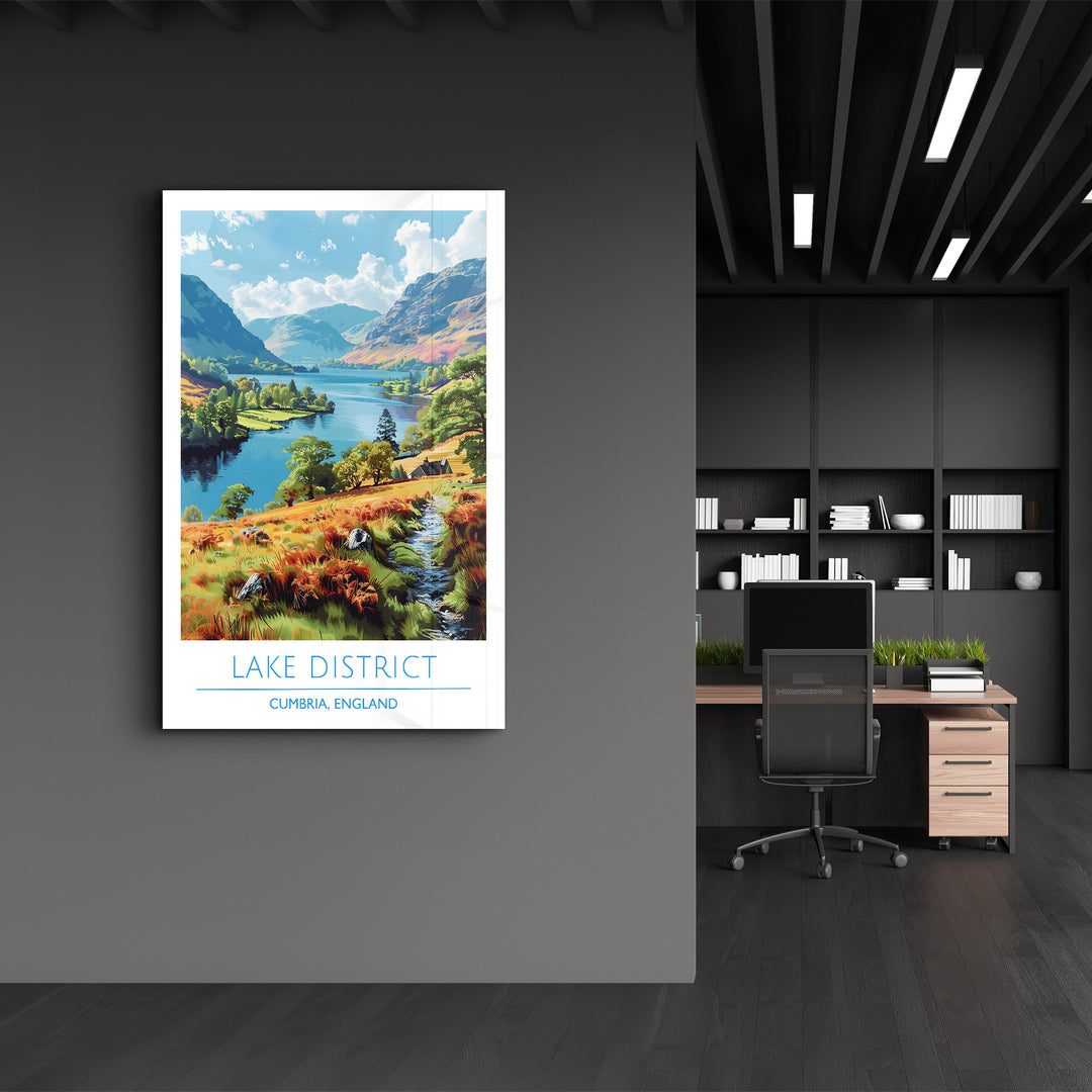 Lake District-Cumbria England-Travel Posters | Glass Wall Art