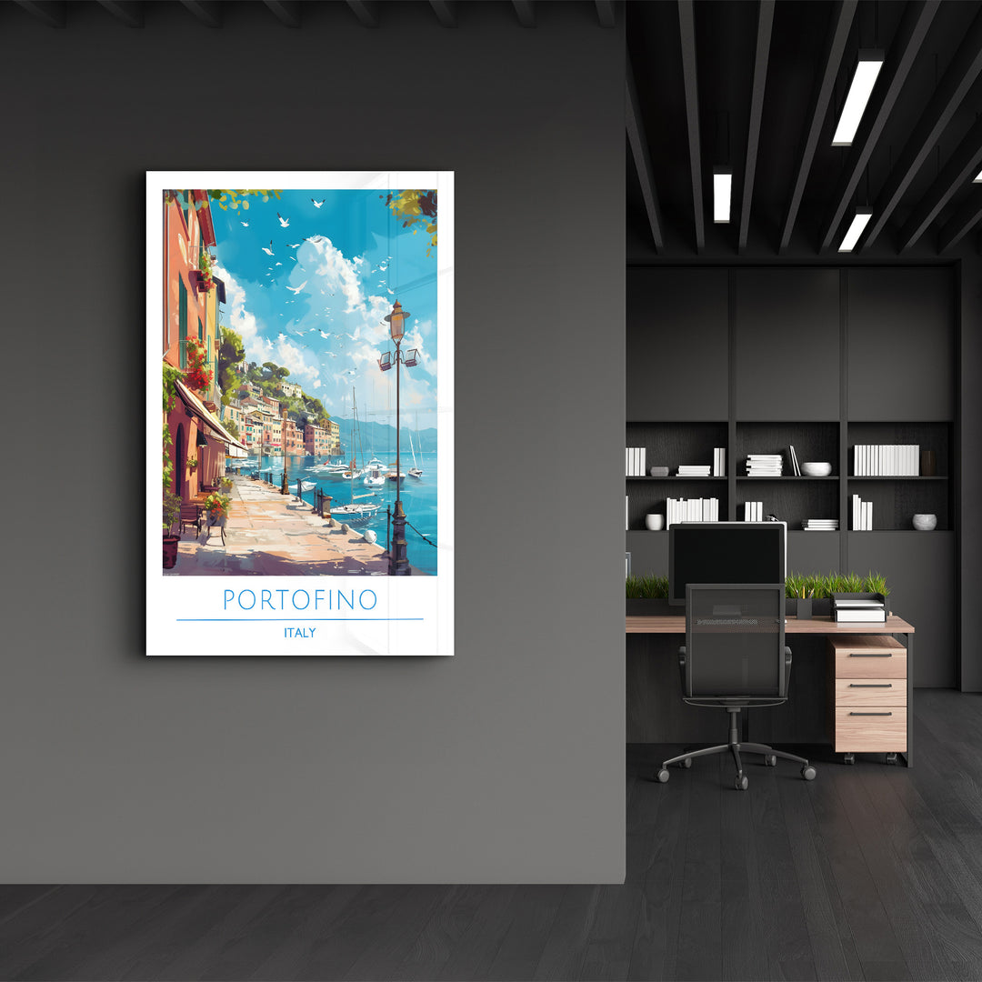 Portofino Italy-Travel Posters | Glass Wall Art