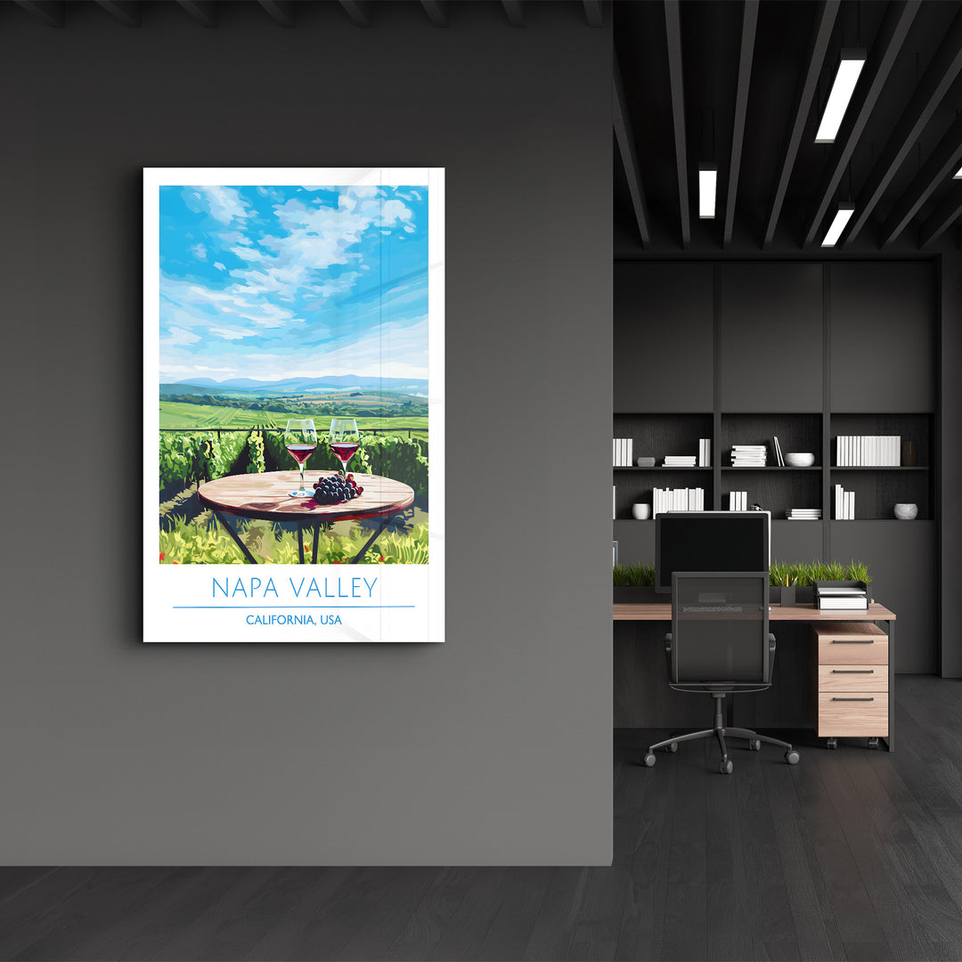 Napa Valley-California USA-Travel Posters | Glass Wall Art