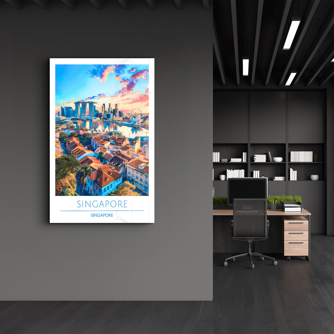 Singapore Singapore-Travel Posters | Glass Wall Art