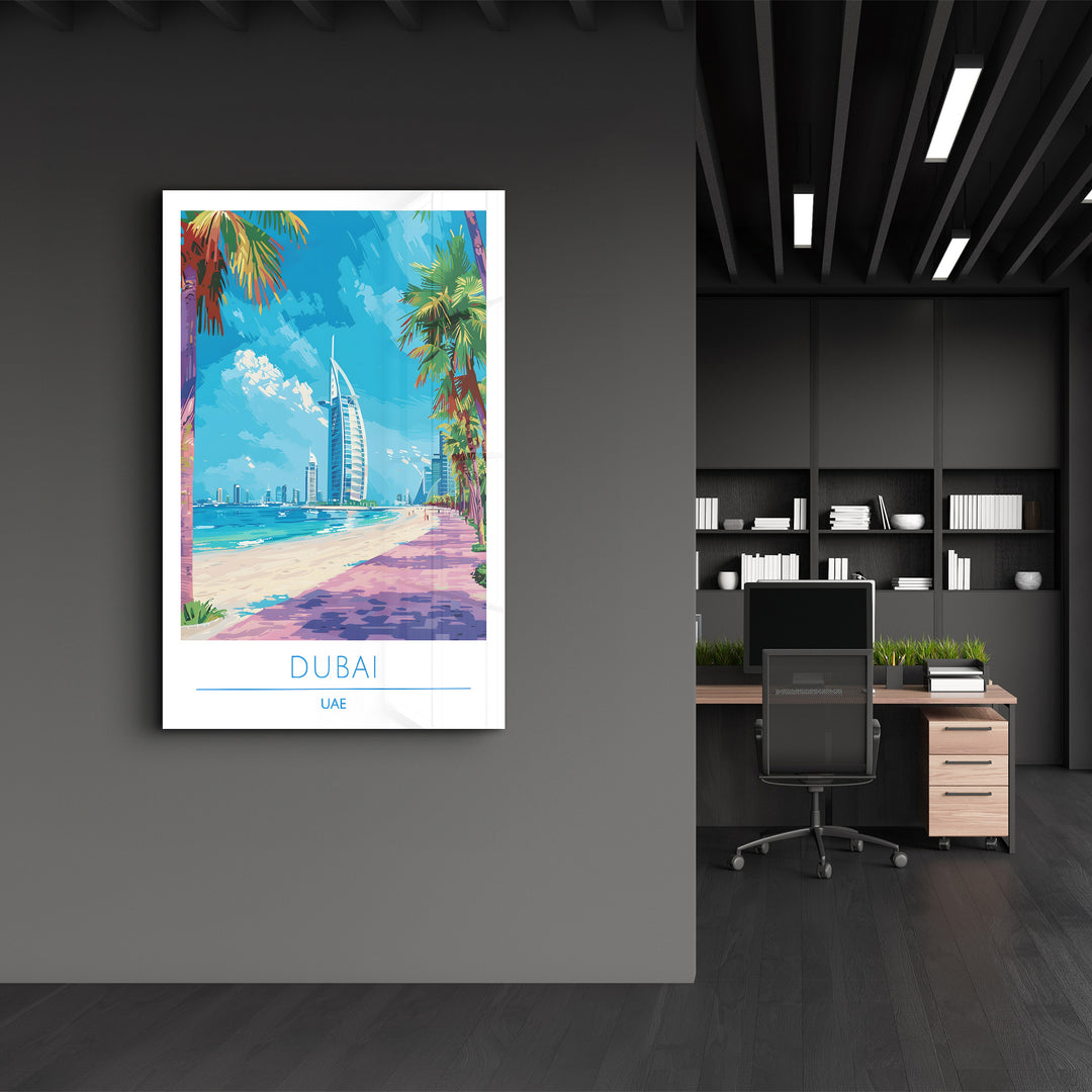 Dubai UAE-Travel Posters | Glass Wall Art