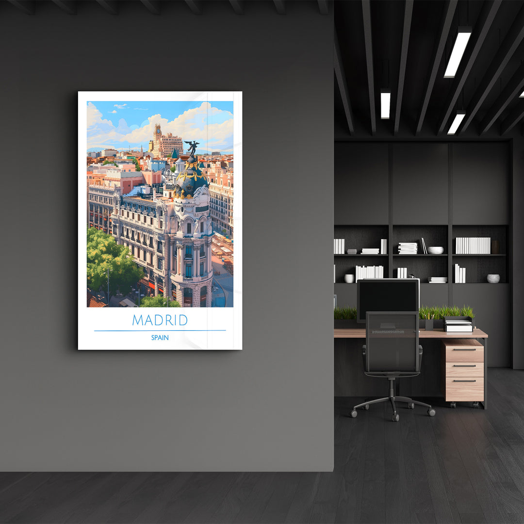 Madrid Spain-Travel Posters | Glass Wall Art