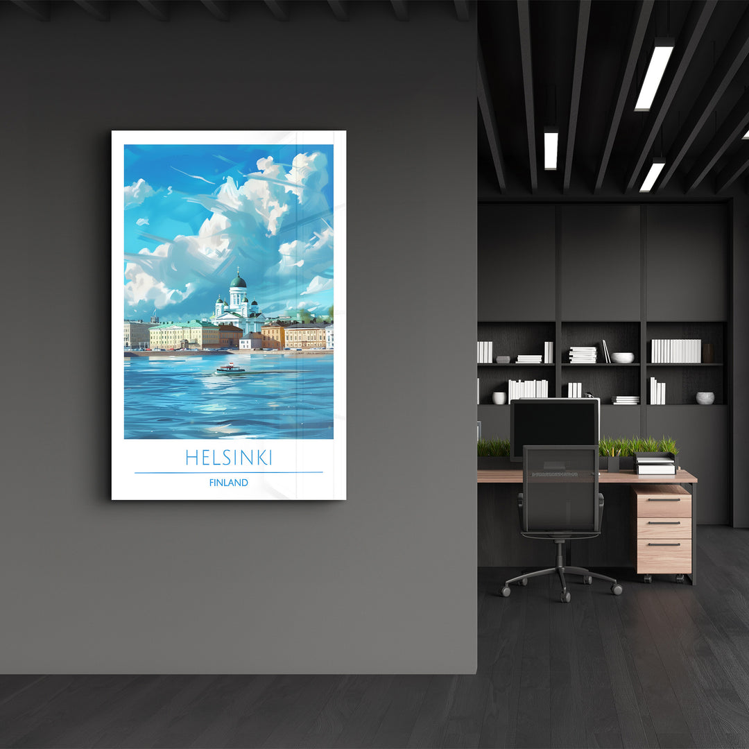 Helsinki Finland-Travel Posters | Glass Wall Art