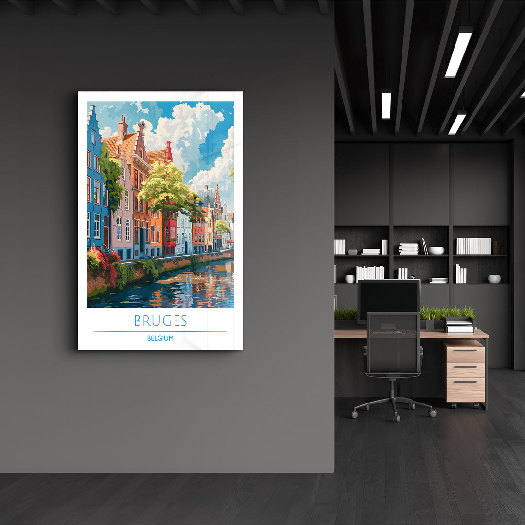 Bruges Belgium-Travel Posters | Glass Wall Art