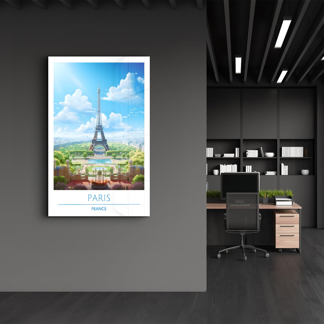 Paris France-Travel Posters | Glass Wall Art