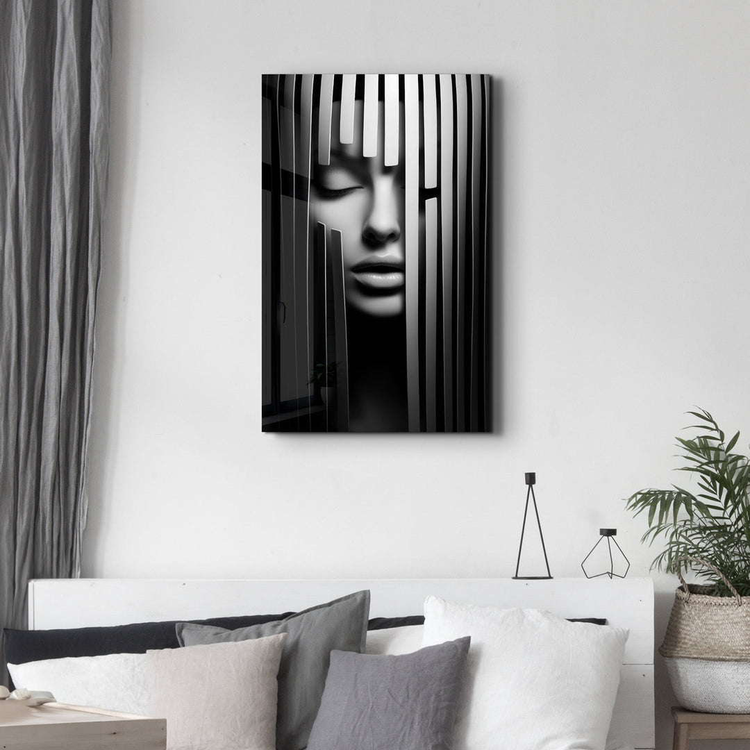 ・"Behind the Bars"・Designers Collection Glass Wall Art