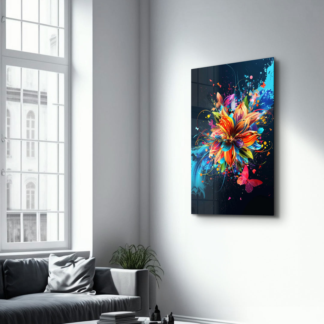 Spring Flowers - Glass Wall Art