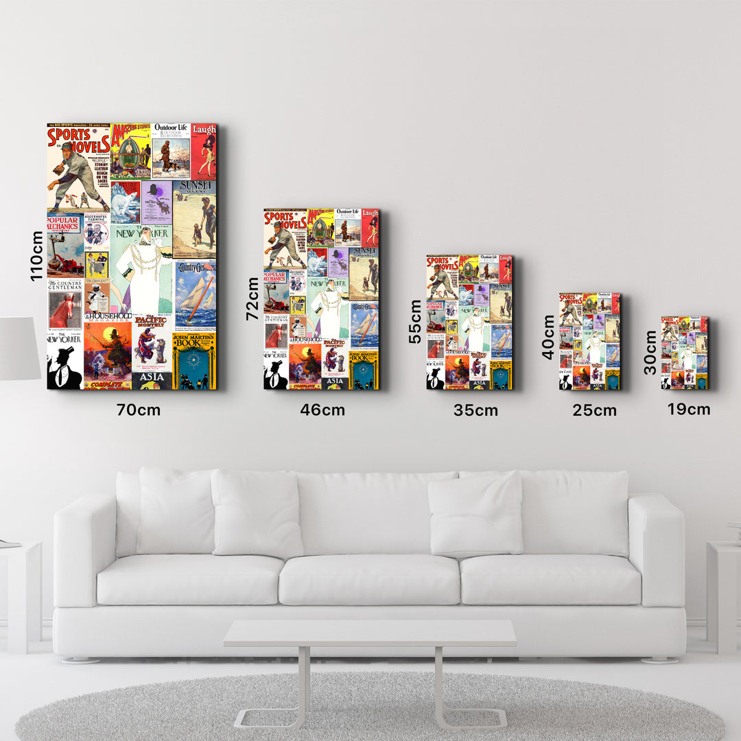 Retro Magazine Covers-4 - Glass Wall Art