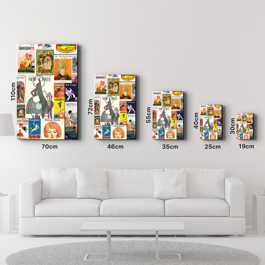 Retro Magazine Covers-5 - Glass Wall Art