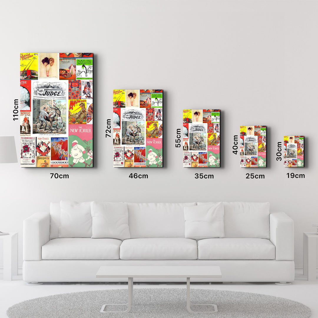 Retro Magazine Covers-10 - Glass Wall Art