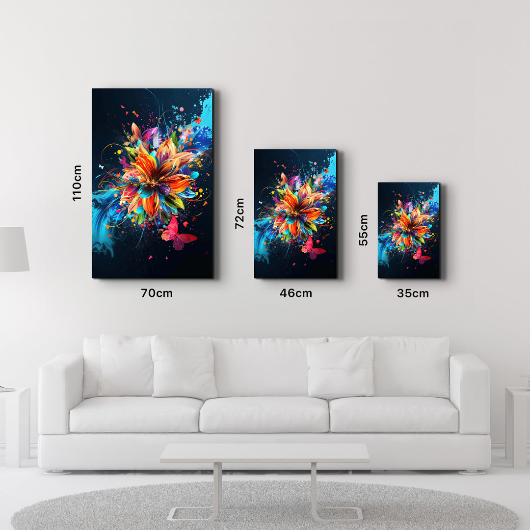 Spring Flowers - Glass Wall Art