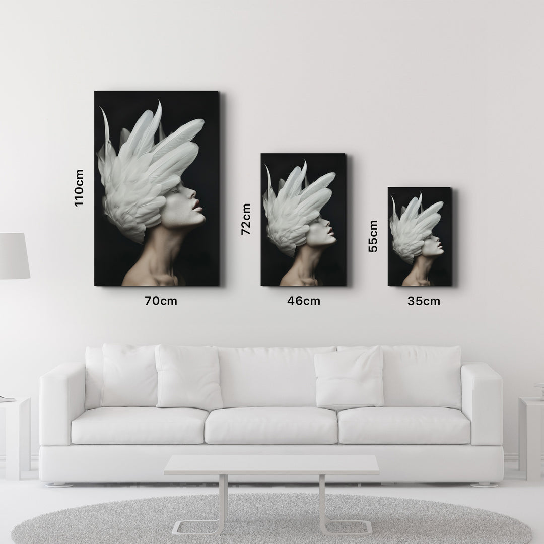 Angel Head - Contemporary Glass Wall Art